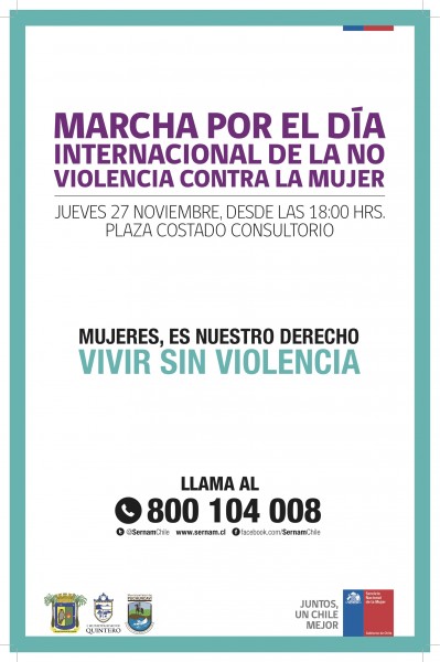 AFICHE Marcha No Violencia 27,94x43,18