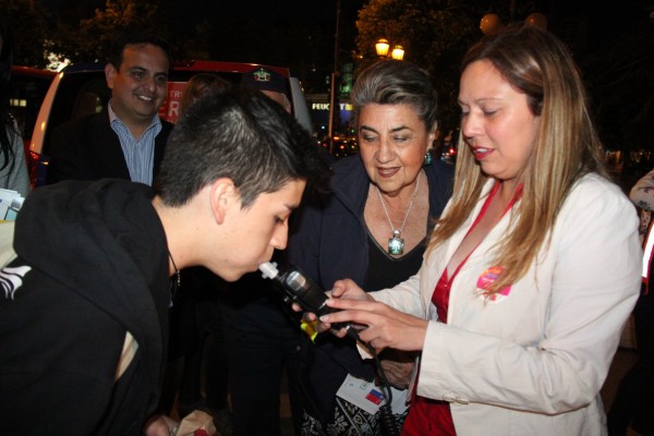 Alcladesa Virginia Reginato, campaña alcotest preventivo 1