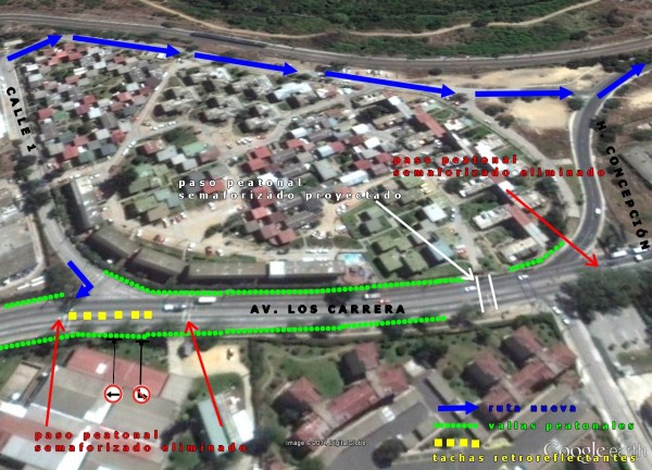 Av. los Carrera - Calle 1 H. de la Concepción (1)