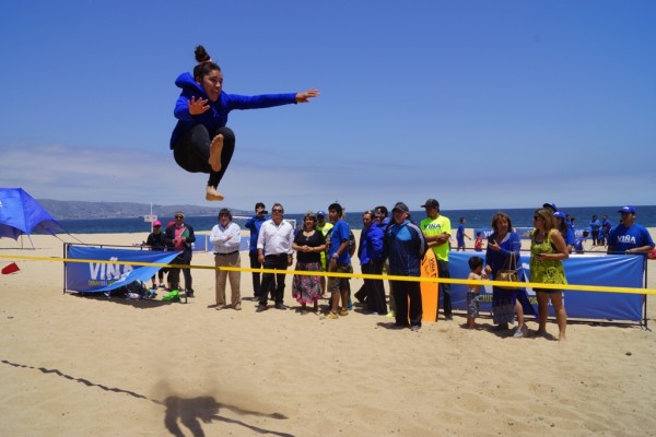 Alcaldesa Virginia Reginato, playa del deporte 2