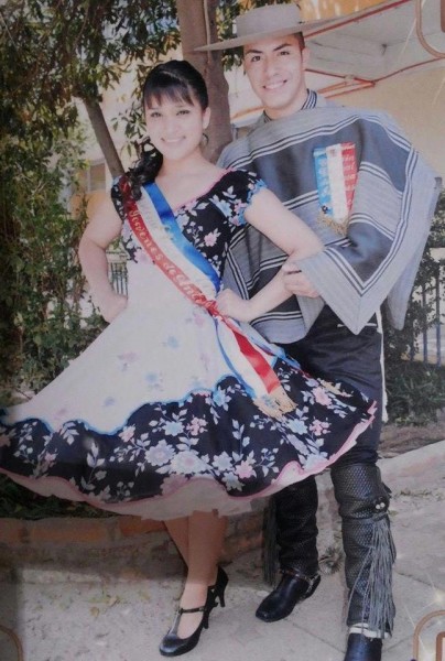 La pareja ganadora del Campeonato Nacional de Cueca Jóvenes de Antuco 2014