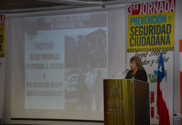 Alcaldesa Virginia Reginato, 3º jornada seguridad ciudadana