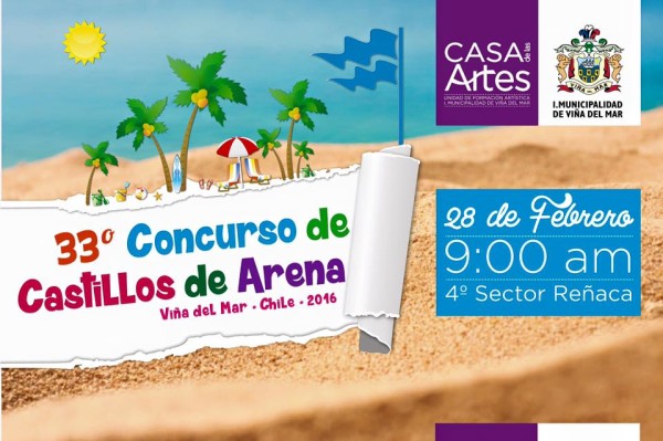 Municipalidad de Viña del Mar, afiche castillos de arena