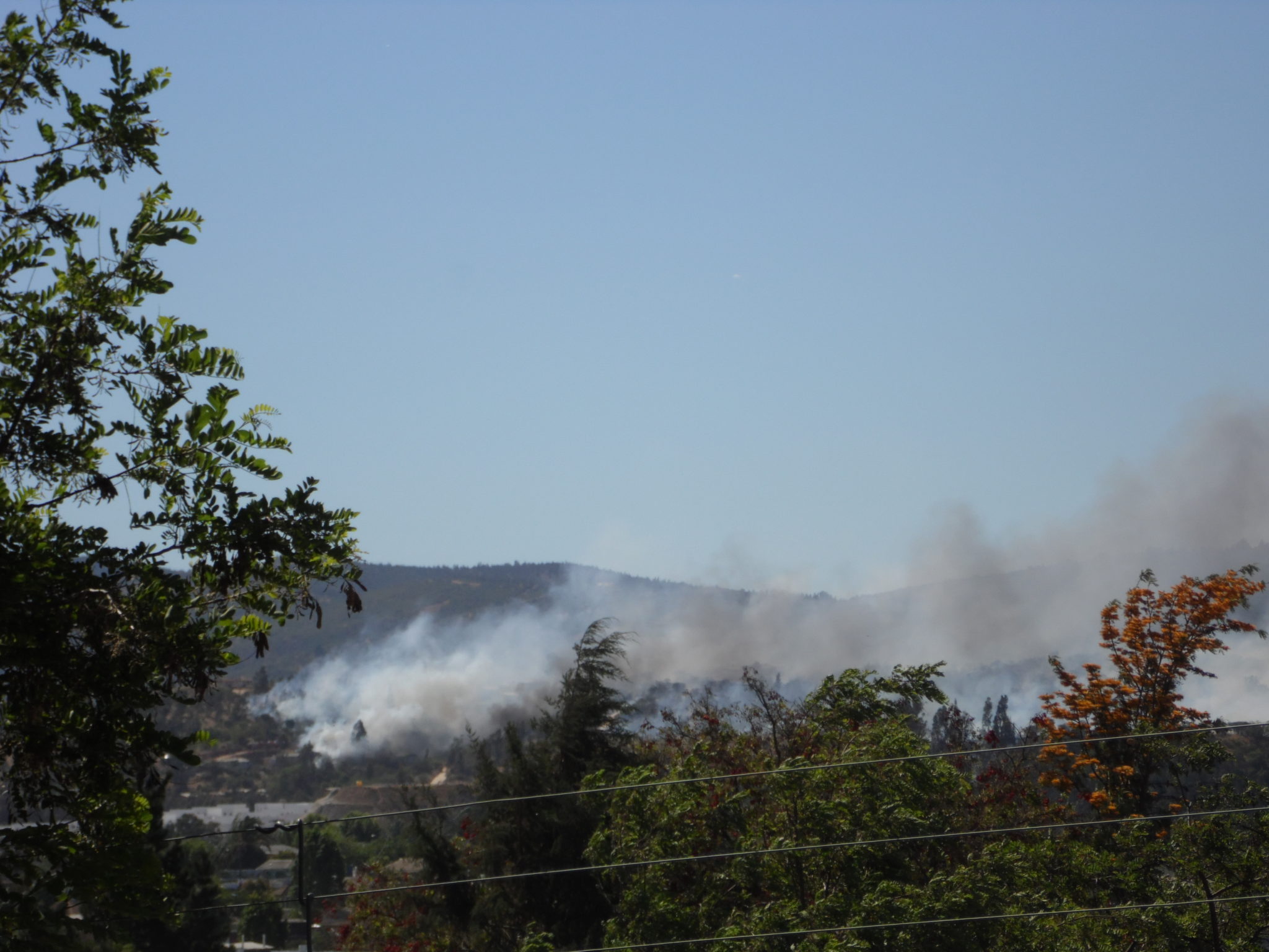 Varios incendios forestales simultáneos mantienen movilizado al personal de Bomberos y la Conaf en la Región de Valparaíso.