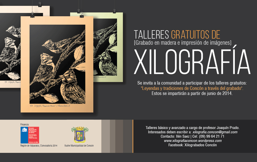 Talleres gratuitos de Xilografía en Concón