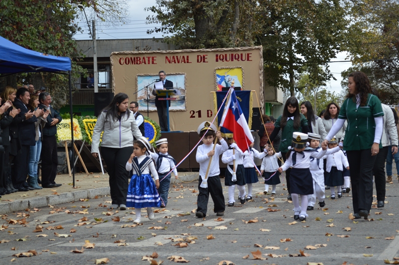 Olmué conmemoró las Glorias Navales con dos desfiles e inaugurando la remodelada Plaza en Quebrada Alvarado