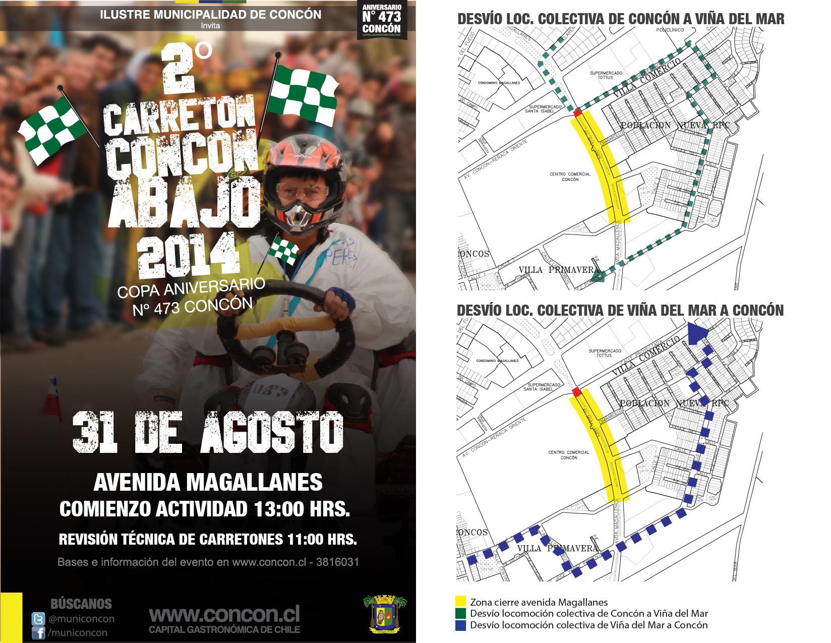 Este Domingo, ¡Concón Carretón Abajo‏!