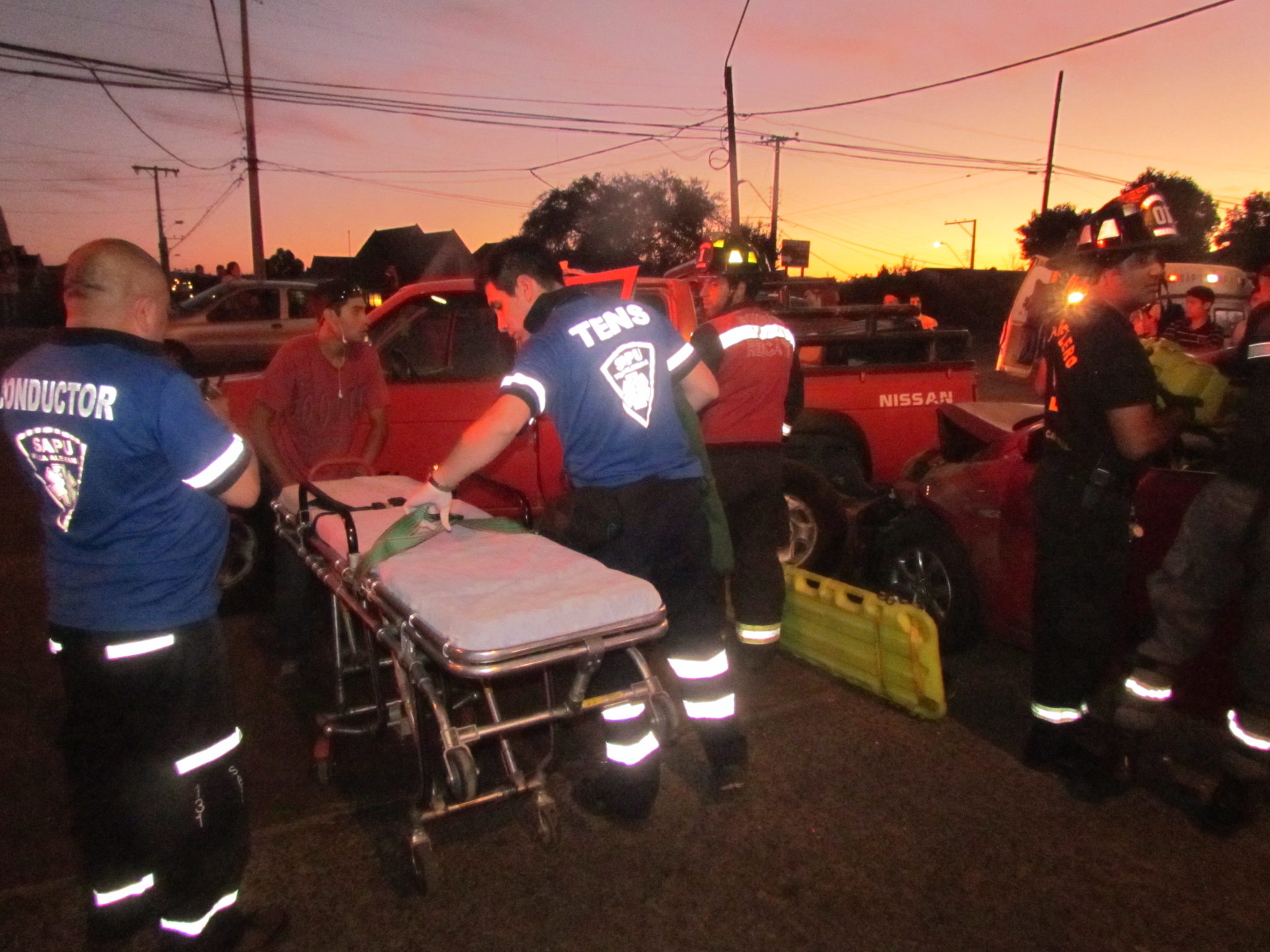 Triple colisión en el paradero 11 de Villa Alemana