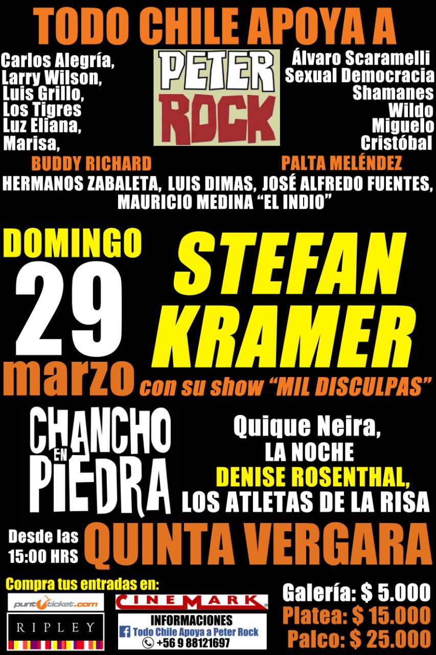 ¡Ahora Si! Todo Chile Apoya a Peter Rock este Domingo 29 de Marzo