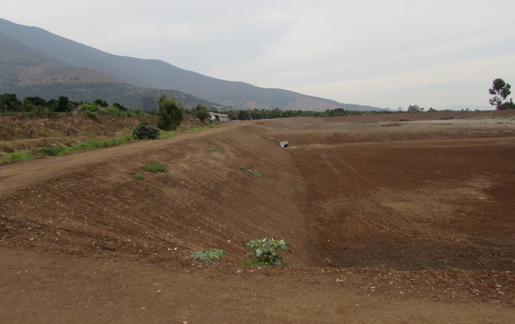 Rehabilitan tranque para regadío “Los Almendros” en  el sector La Palma de Quillota
