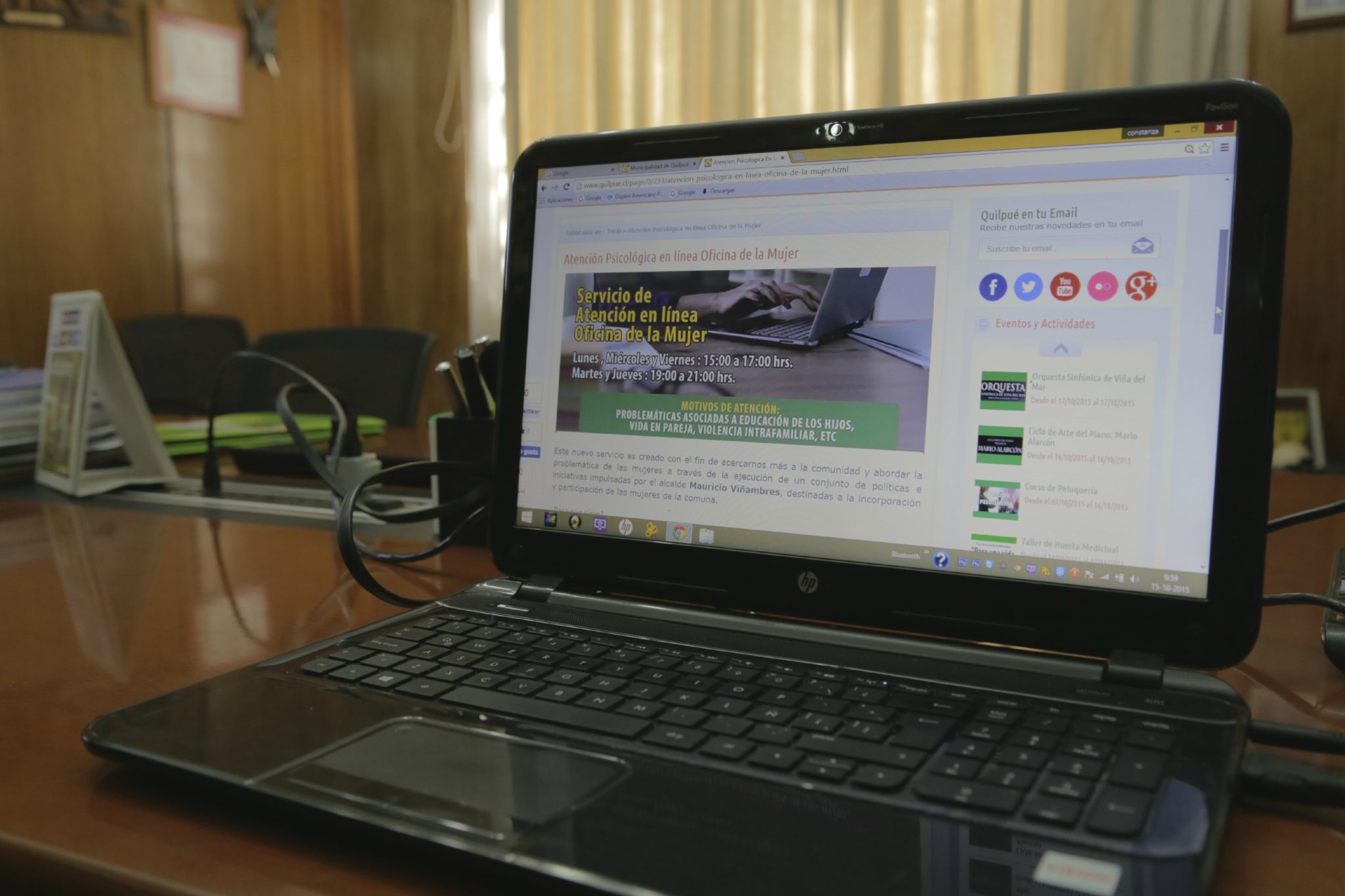 Municipio de Quilpué lanza programa pionero en Chile de atención psicológica en línea