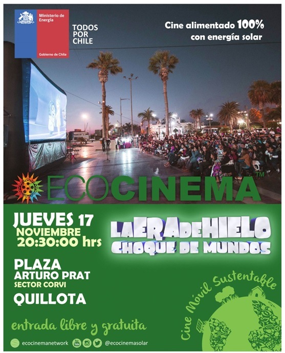 Innovador cine alimentado 100% con energía solar llega a Quillota