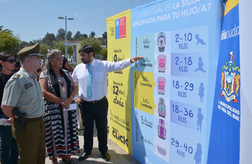 Autoridades refuerzan uso correcto de sillas infantiles en vehículos con campaña “HazElClick”