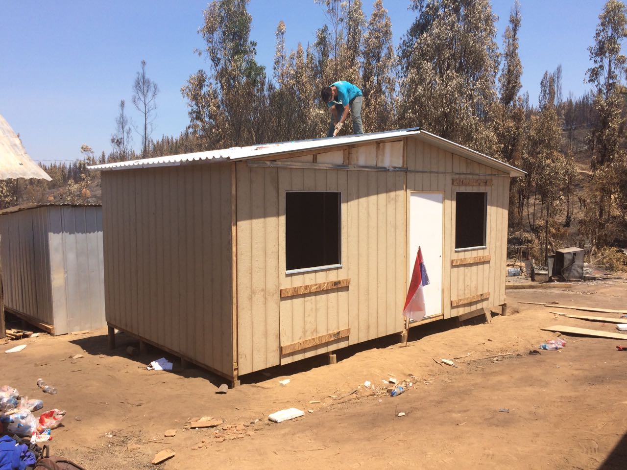 40 voluntarios de TECHO-Chile Valparaíso viajan a la Región del Maule a construir viviendas de emergencia