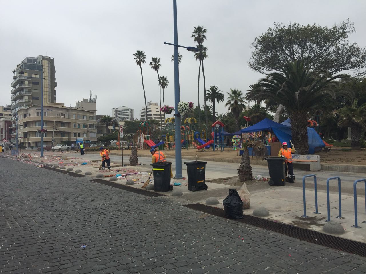 Amplio operativo de limpieza se realizó en Viña del Mar posterior a celebraciones de año nuevo