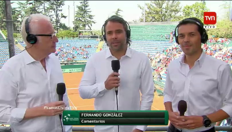 Fernando González se integra a TVN comentando la Copa Davis junto a Pedro Carcuro y Gustavo Huerta