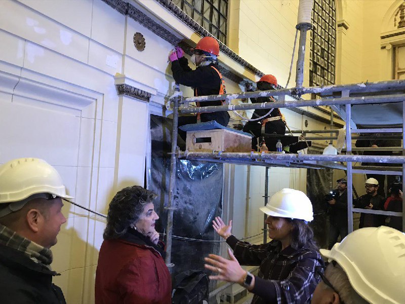 Teatro Municipal de la Ciudad Jardín muestra avances significativos en su restauración
