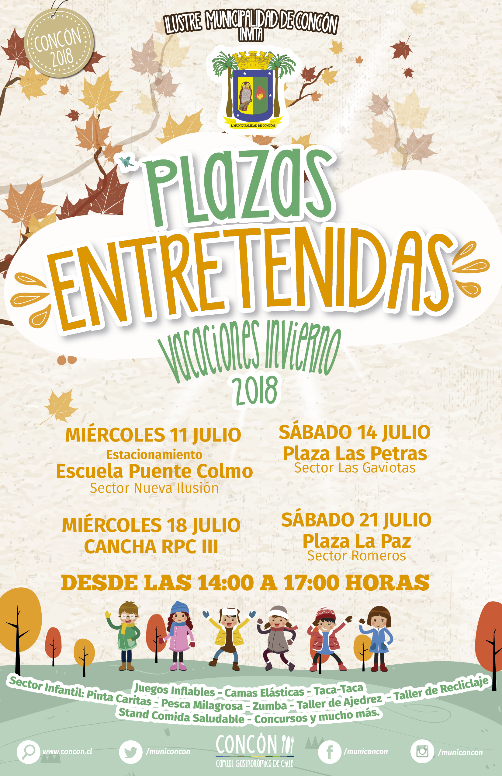 Concón invita a la comunidad a sus panoramas de vacaciones de invierno