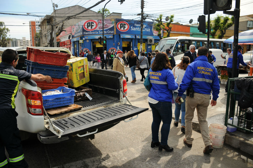 Viña del Mar: Operativo contra el comercio ilegal en calle Quillota dejó 8 detenidos