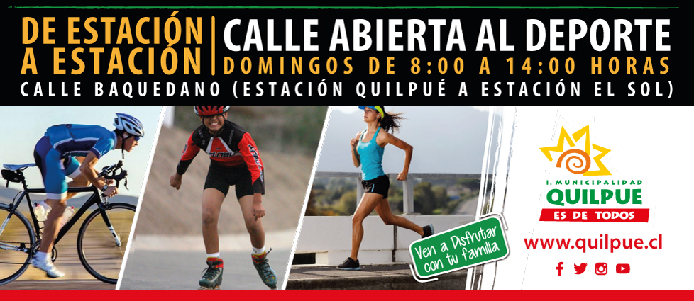 Instalan propuesta de “Calle abierta al deporte” en Quilpué