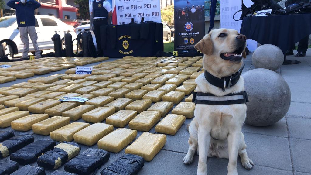 San Antonio: PDI Incauta 358 kilos de droga adosada a un buque