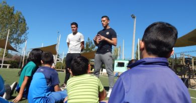 Isaac Díaz visitó a estudiantes de Escuela Theodor Heuss de Quilpué