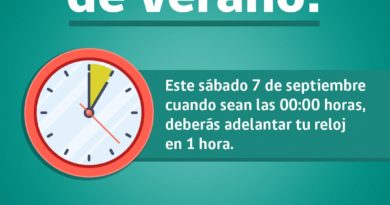 Nuevo Horario: Este sábado 7 de septiembre se cambia a horario de verano