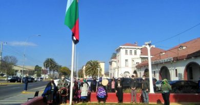 Izan bandera mapuche en inicio del mes de los pueblos originarios