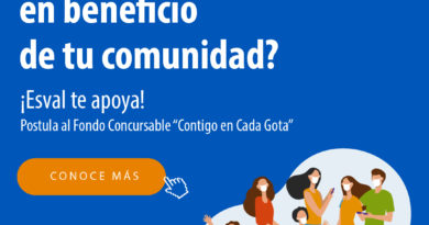 ESVAL lanza sexto fondo concursable con foco con el cuidado del agua y prevención del COVID-19