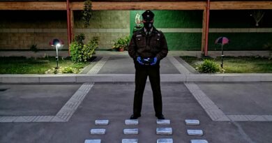 Más de 24 kilos de pasta base viajaban en un bolso al interior de un bus