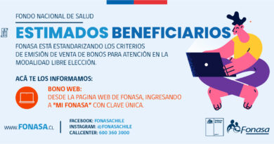 Bonos de FONASA pueden comprarse directo en su web fonasa.cl