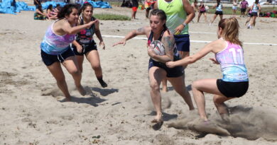 Rugby 5 vuelve a la playa El Bato de Loncura
