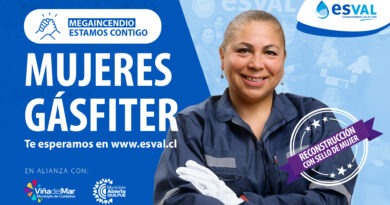 Esval habilitó plataforma para postular a curso de Gasfitería para Mujeres en zonas siniestradas por mega incendio