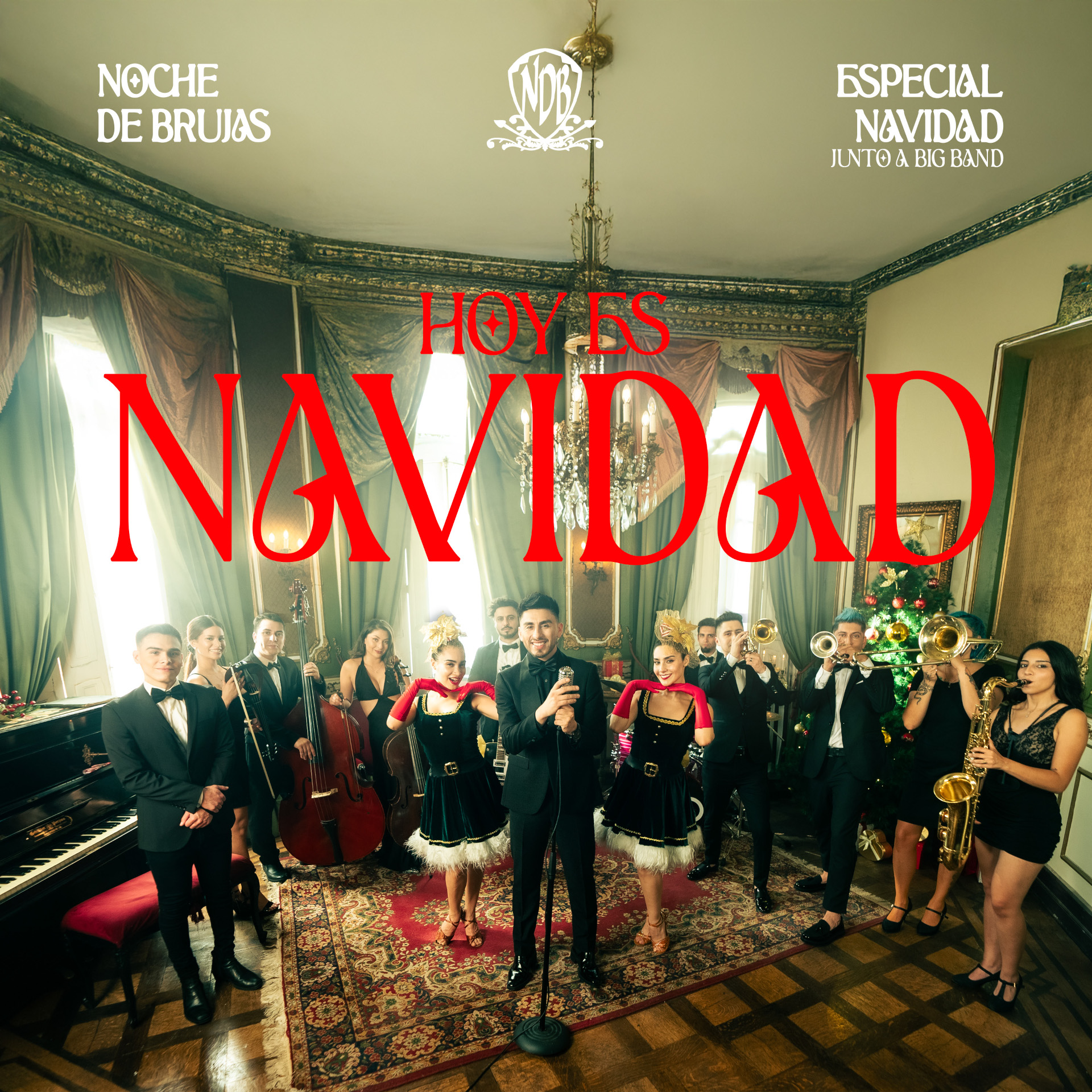 Noche de Brujas, Kanela y big band de jazz en un salón festivo para su especial "Hoy es Navidad".