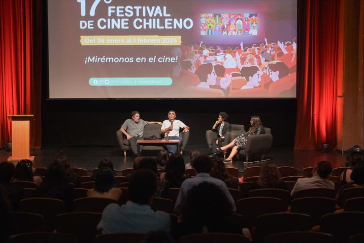 Daniel Antivilo, Tomás Welss, Ximena Rivas y Carlos Díaz León en la inauguración del 17° FECICH en Quilpué.