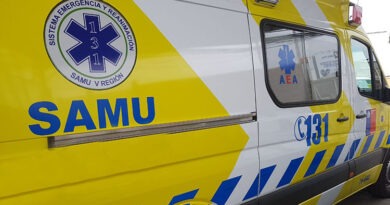 Ambulancia SAMU de la V Región, vehículo de emergencia atacado en Limache. Servicio 131.