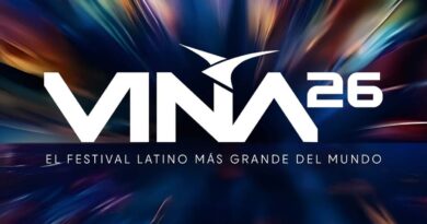 Logo Viña 2026, el festival latino más grande del mundo. Artistas confirmados: Gloria Estefan, Juanes, Mon Laferte.