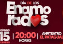 Día de los Enamorados en Olmué: Domingo 15 Febrero, 20:00h. Anfiteatro El Patagual. Diseño romántico con corazón.