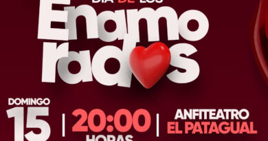 Día de los Enamorados en Olmué: Domingo 15 Febrero, 20:00h. Anfiteatro El Patagual. Diseño romántico con corazón.