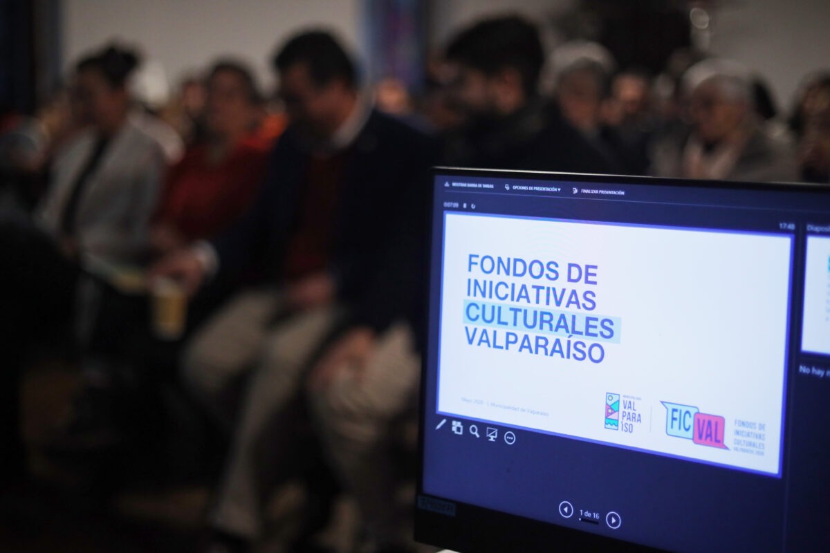Presentación artística comunitaria en Valparaíso.