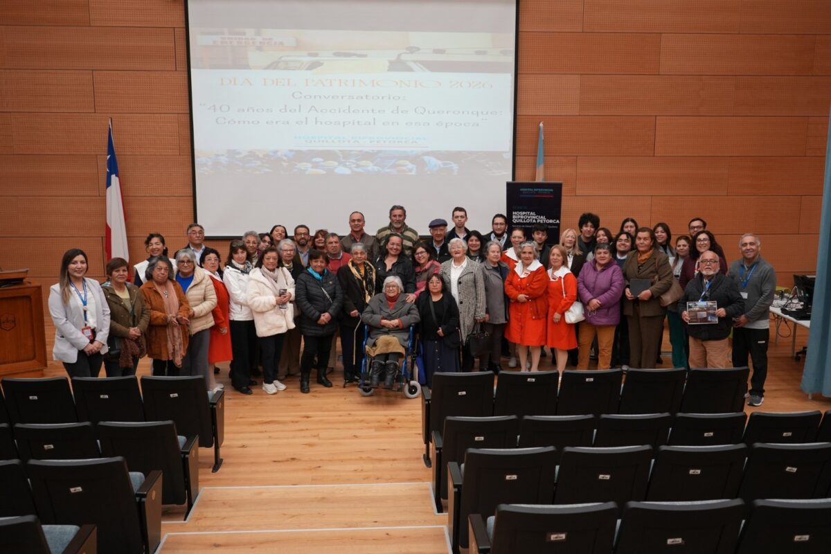 Conversatorio del Día del Patrimonio en el Hospital Biprovincial Quillota Petorca recordando la tragedia de Queronque.