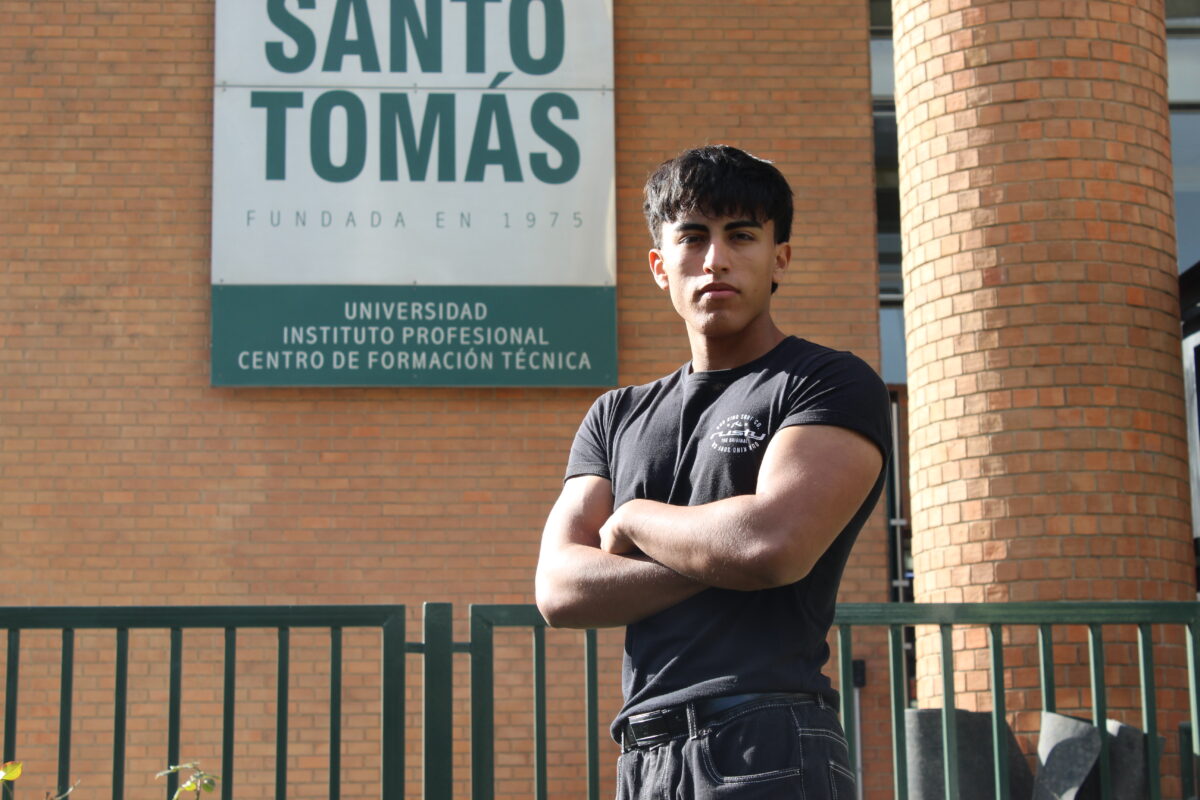 Matías Rocco, estudiante de Técnico en Deporte de Santo Tomás Viña del Mar.