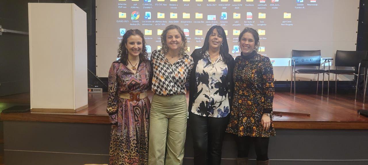 Especialistas del Hospital Carlos Van Buren en el Curso de Infectología Neonatal en Uruguay.