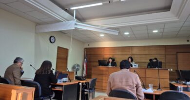 Imagen de una sala de tribunal durante el juicio de Alexis Abraham Ramírez Gutiérrez.