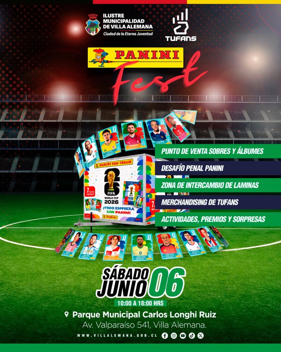 Afiche promocional del Panini Fest en Villa Alemana.