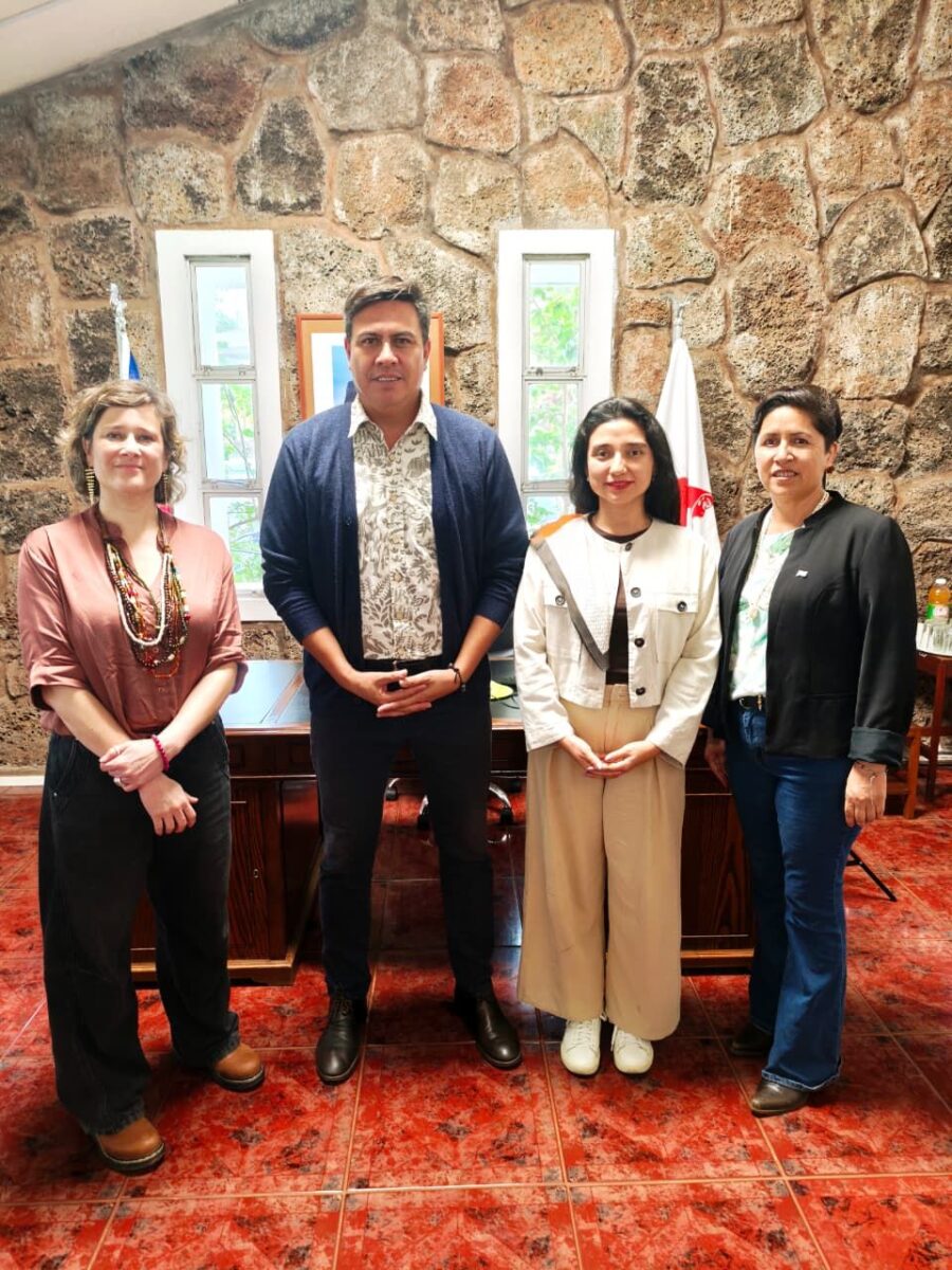 Seremi de Salud y autoridades de Rapa Nui en reunión de coordinación.