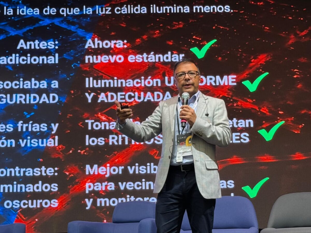 Comparativa de iluminación antes y después de la implementación del nuevo estándar.
