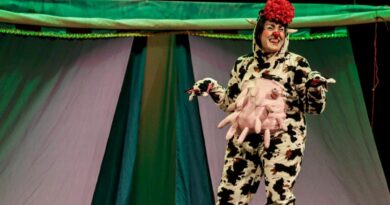 Presentación de la obra de teatro Peluches de la compañía El Festín de la Risa.