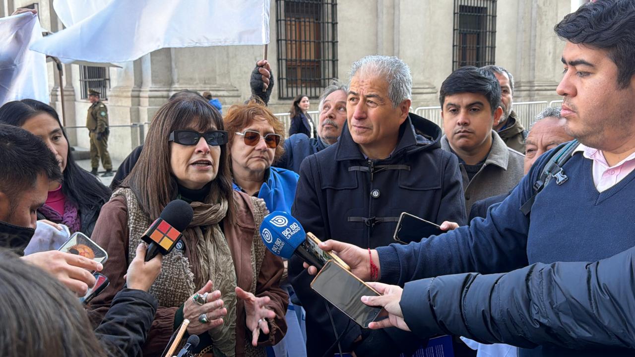 María Beatriz Fuenzalida, presidenta nacional de Andime, expone los puntos de la carta entregada al gobierno.
