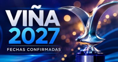 Afiche oficial de Viña 2027 con fechas confirmadas y la gaviota de plata.